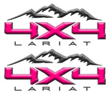 4X4 LARIAT MOUNTAIN DECAL (2ea) FITS: 2008-2017 FORD TRUCK F250 F350 SUPER DUTY