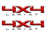 4X4 LARIAT DECAL (2 included) FITS: 2008-2017 FORD TRUCK F250 F350 SUPER DUTY