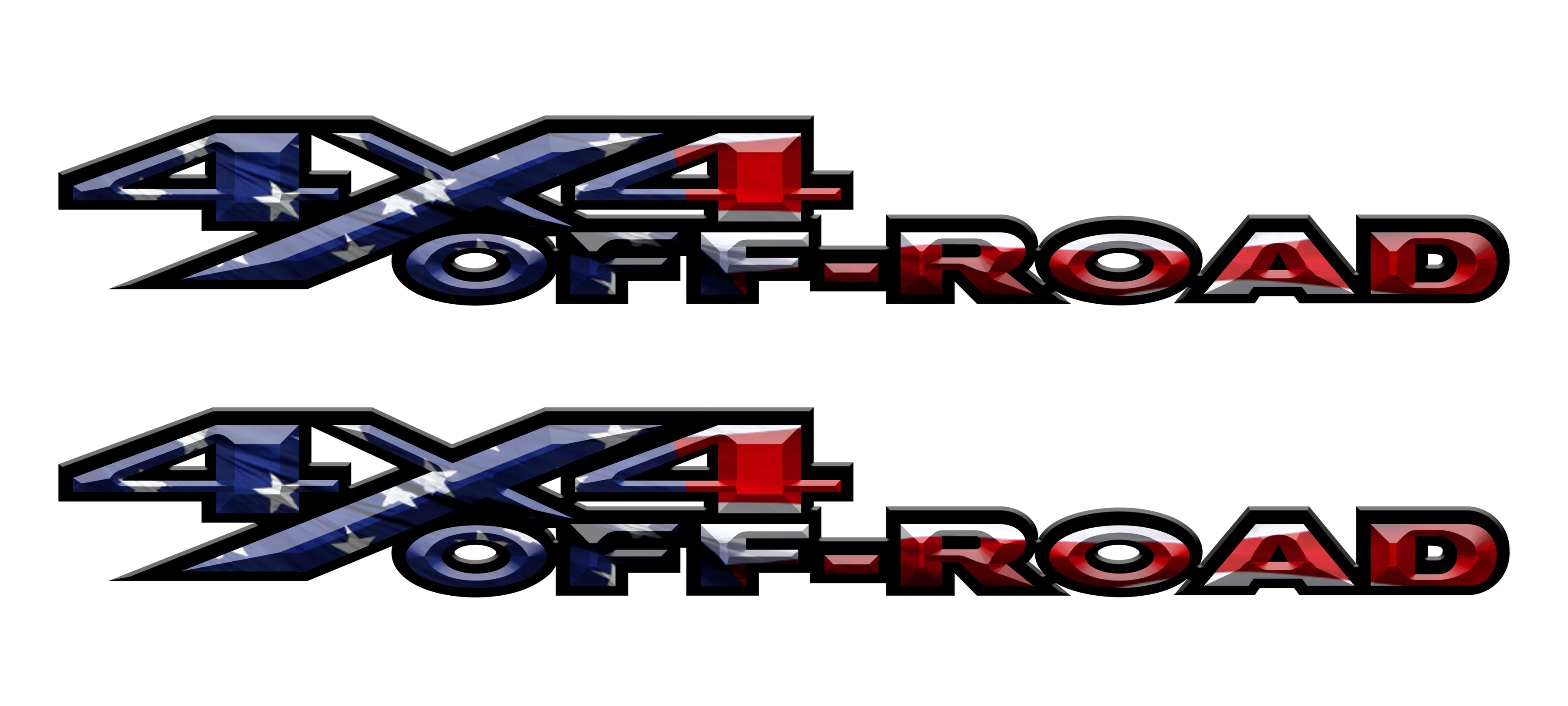 3D 4X4 Off-Road Bedside Vinyl Decals  Dodge Ram 1500 2500 3500 
