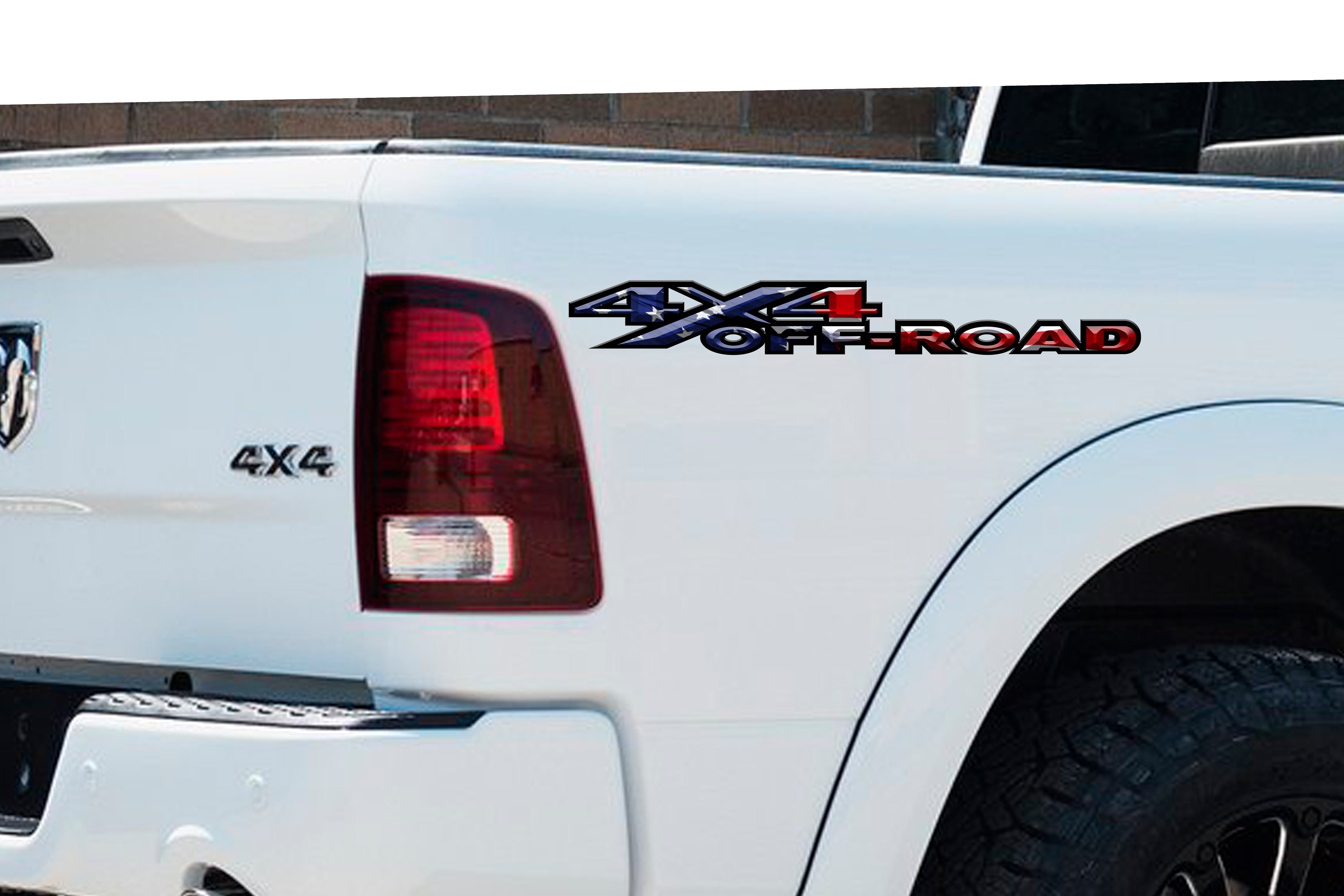 3D 4X4 Off-Road Bedside Vinyl Decals  Dodge Ram 1500 2500 3500 