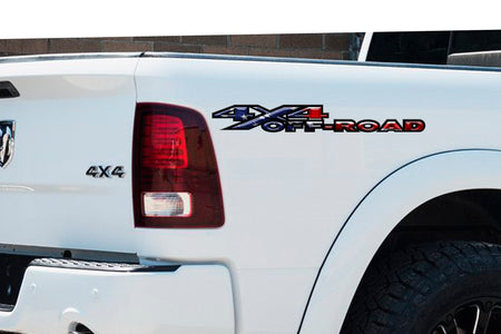 3D 4X4 Off-Road Bedside Vinyl Decals  Dodge Ram 1500 2500 3500 