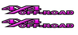 Pink 3D 4X4 Off-Road Bedside Vinyl Decals  Dodge Ram 1500 2500 3500 