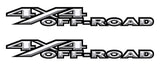 White 3D 4X4 Off-Road Bedside Vinyl Decals  Dodge Ram 1500 2500 3500 