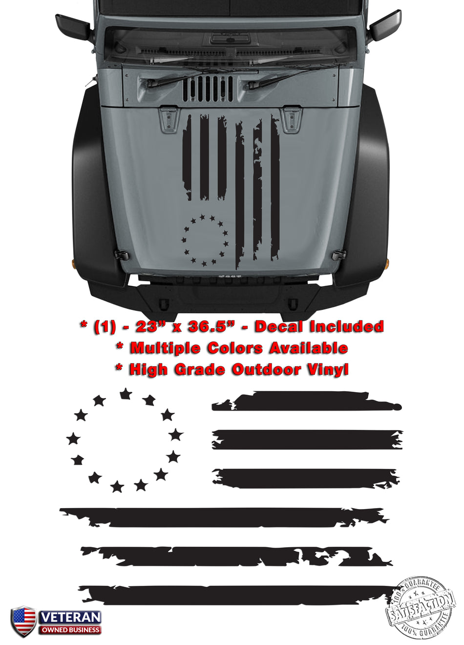 jeep hood decals custom