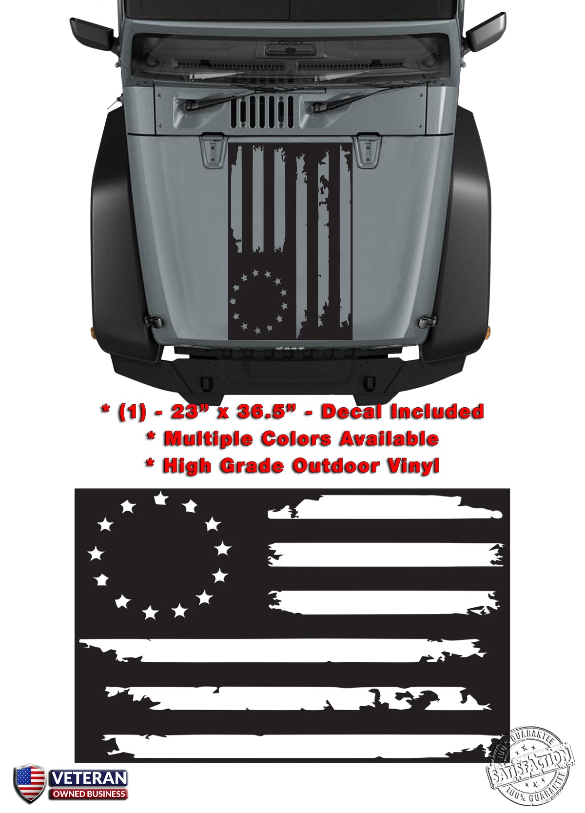 jeep hood decals custom