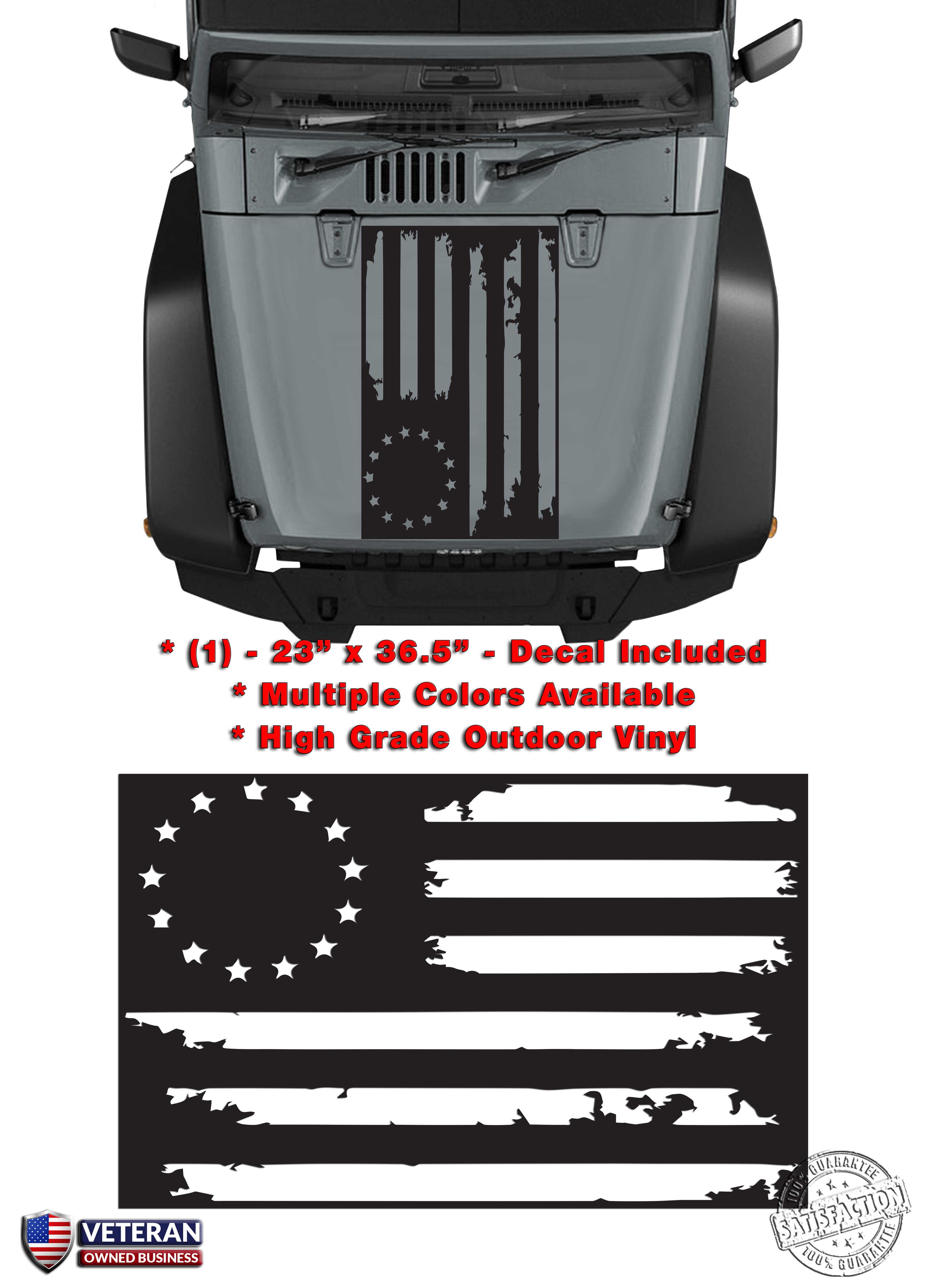 jeep hood decals custom