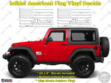 Infidel American Flag Freedom Patriotic Vinyl Decal Sticker fits Jeep Wrangler