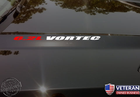 6.2L VORTEC Hood sticker decals Chevrolet Silverado GMC Sierra Avalanche 0078