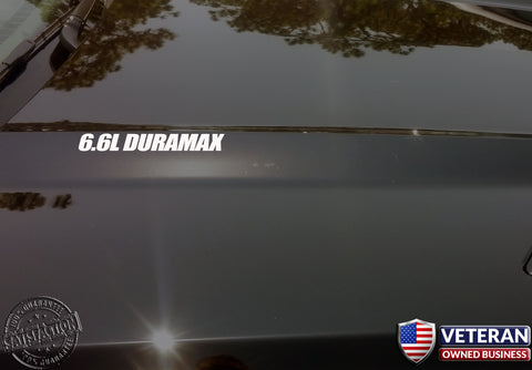 6.6L DURAMAX Hood Vinyl Decal fits Chevrolet Silverado GMC Sierra 2500 3500 HD