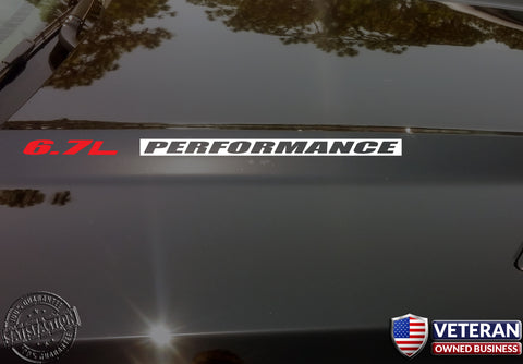6.7L PERFORMANCE Hood Vinyl Decals Stickers Fits: Ford Superduty Powerstroke