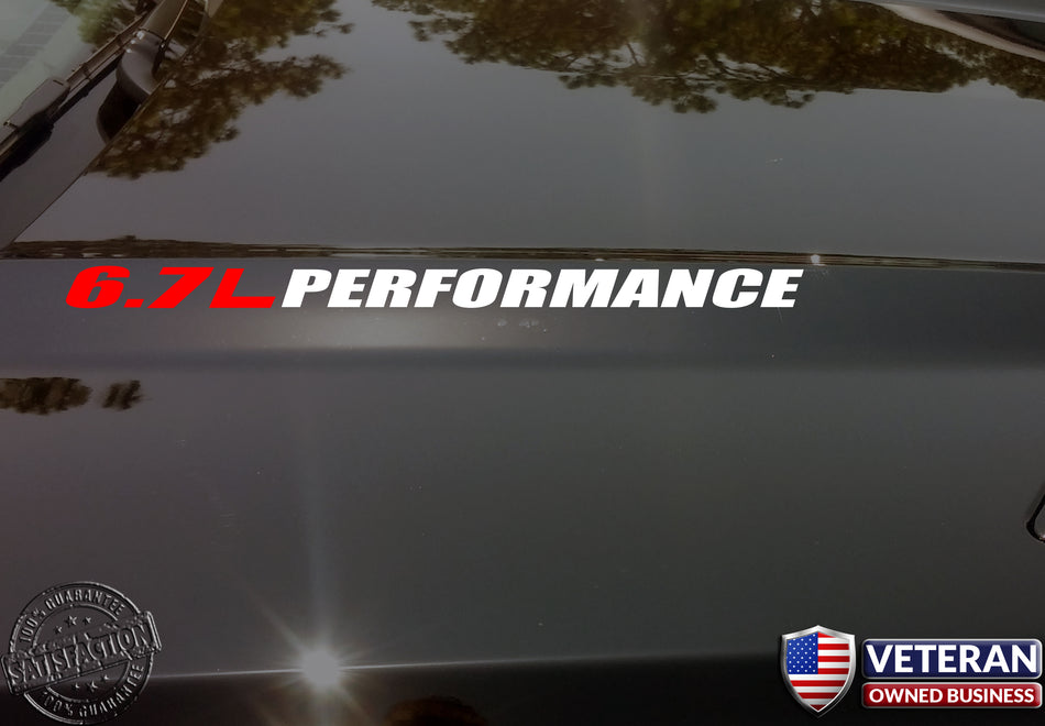 6.7L PERFORMANCE Hood vinyl decals Dodge Ram 2500 3500 Turbo Diesel
