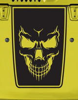 Jeep Wrangler TJ LJ YJ Hood Blackout Evil Skull Vinyl Graphic Decal 0150/151