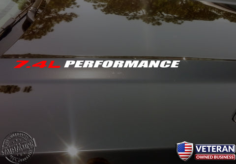 7.4L PERFORMANCE Hood decals 454 Chevrolet Silverado GMC HD 2500 3500