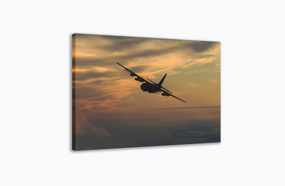 AC-130U Gunship Canvas Print Orbit Gulf Coast