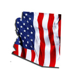 Arizona Waving USA American Flag. Patriotic Vinyl Sticker