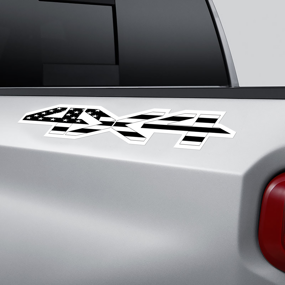 American Flag 4x4 Bedside Vinyl Decals Fits 2019 Chevy Silverado