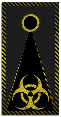x Cornhole Board Bag Toss Vinyl Wrap Set-Bio Hazzard Universal Fit Oracal 3M