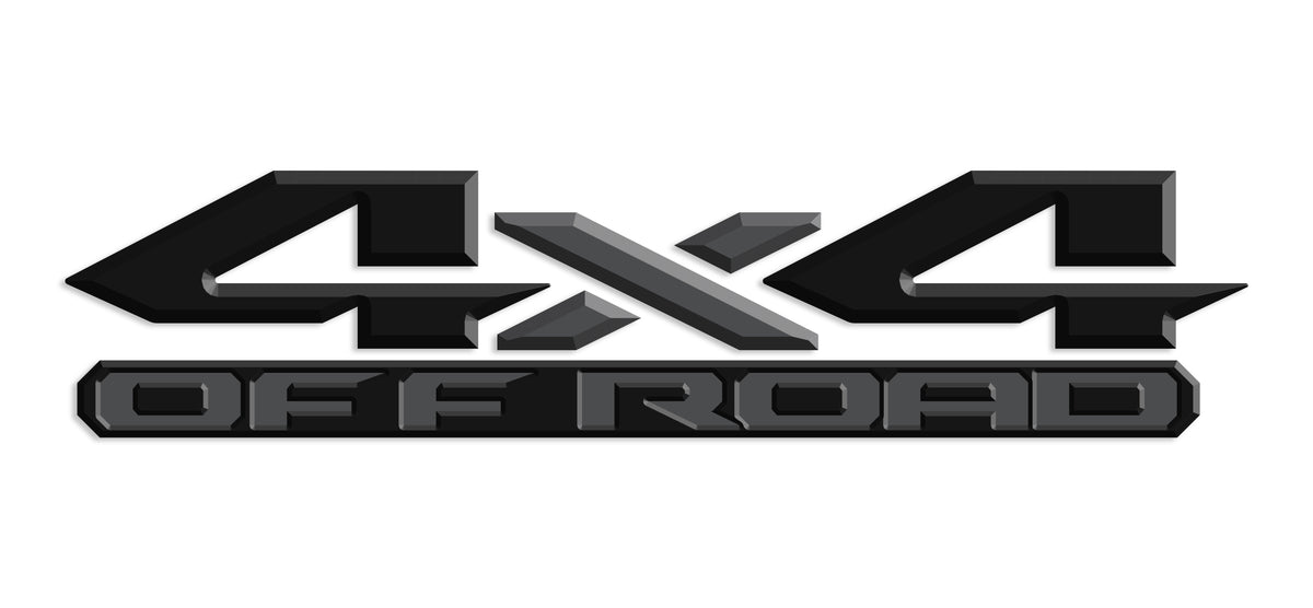 Black & grey 3D 4x4 Off Road Bedside Vinyl Decals  Dodge Ram 1500 2500 3500 Power Wagon