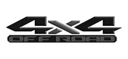 Black & grey 3D 4x4 Off Road Bedside Vinyl Decals  Dodge Ram 1500 2500 3500 Power Wagon