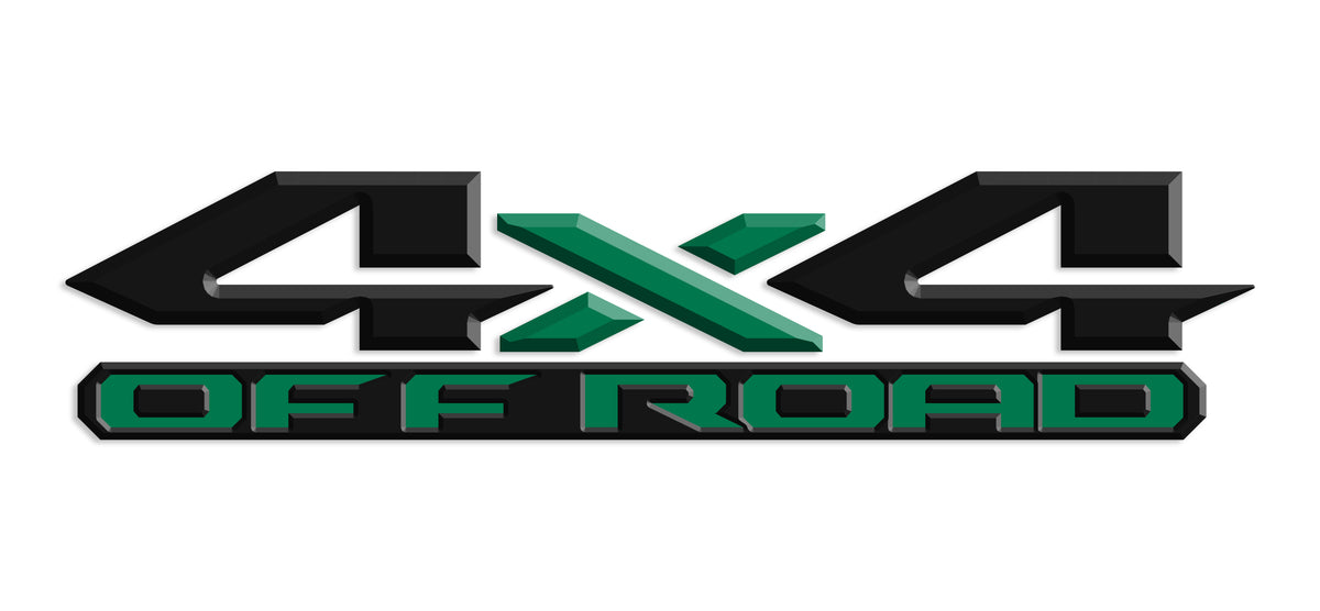 Black & Green 3D 4x4 Off Road Bedside Vinyl Decals  Dodge Ram 1500 2500 3500 Power Wagon