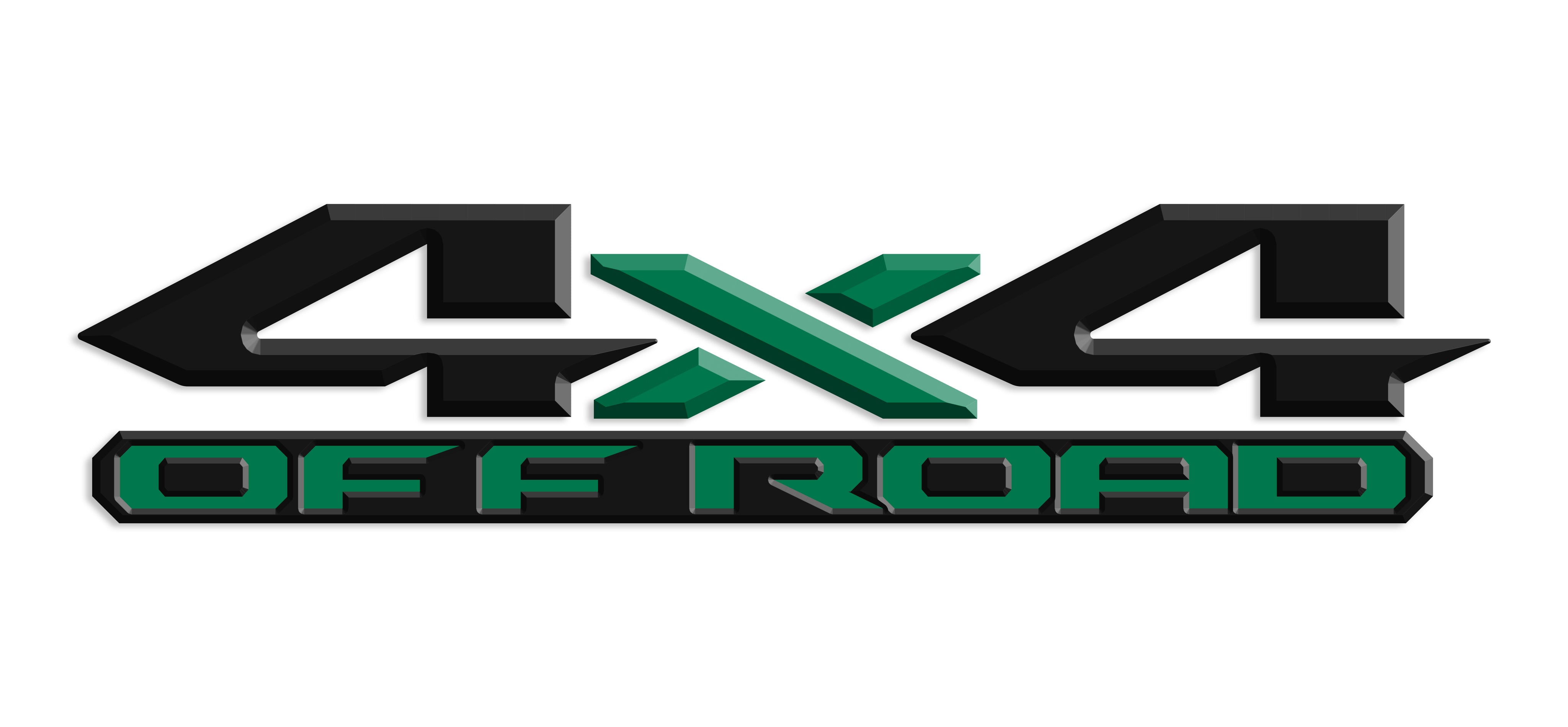 Black & Green 3D 4x4 Off Road Bedside Vinyl Decals  Dodge Ram 1500 2500 3500 Power Wagon