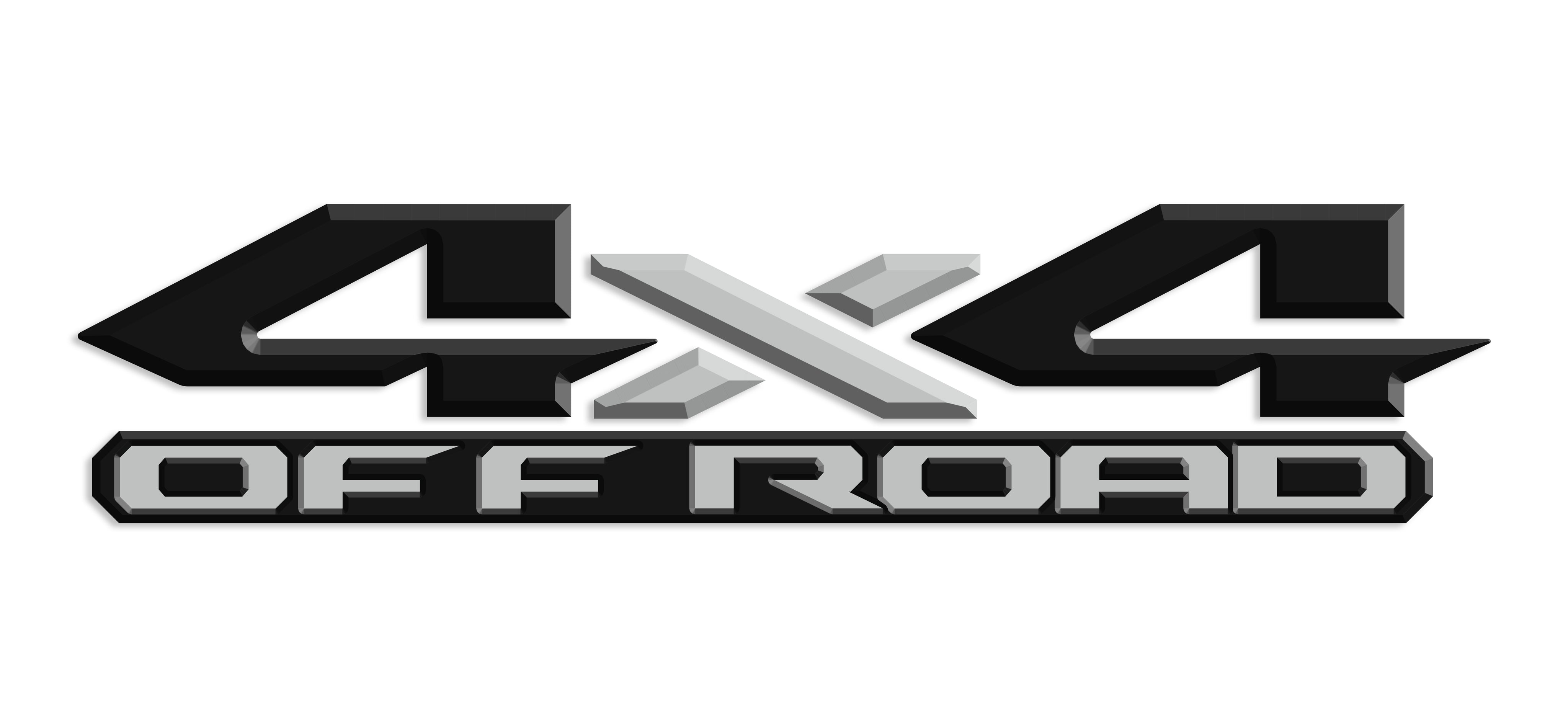 Black & Light Grey 3D 4x4 Off Road Bedside Vinyl Decals  Dodge Ram 1500 2500 3500 Power Wagon