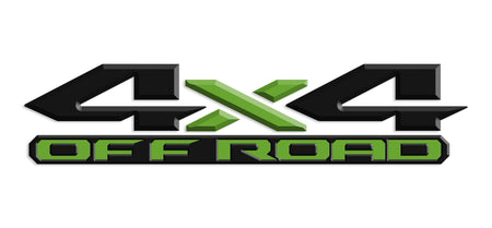 Black & Lime Green 3D 4x4 Off Road Bedside Vinyl Decals  Dodge Ram 1500 2500 3500 Power Wagon