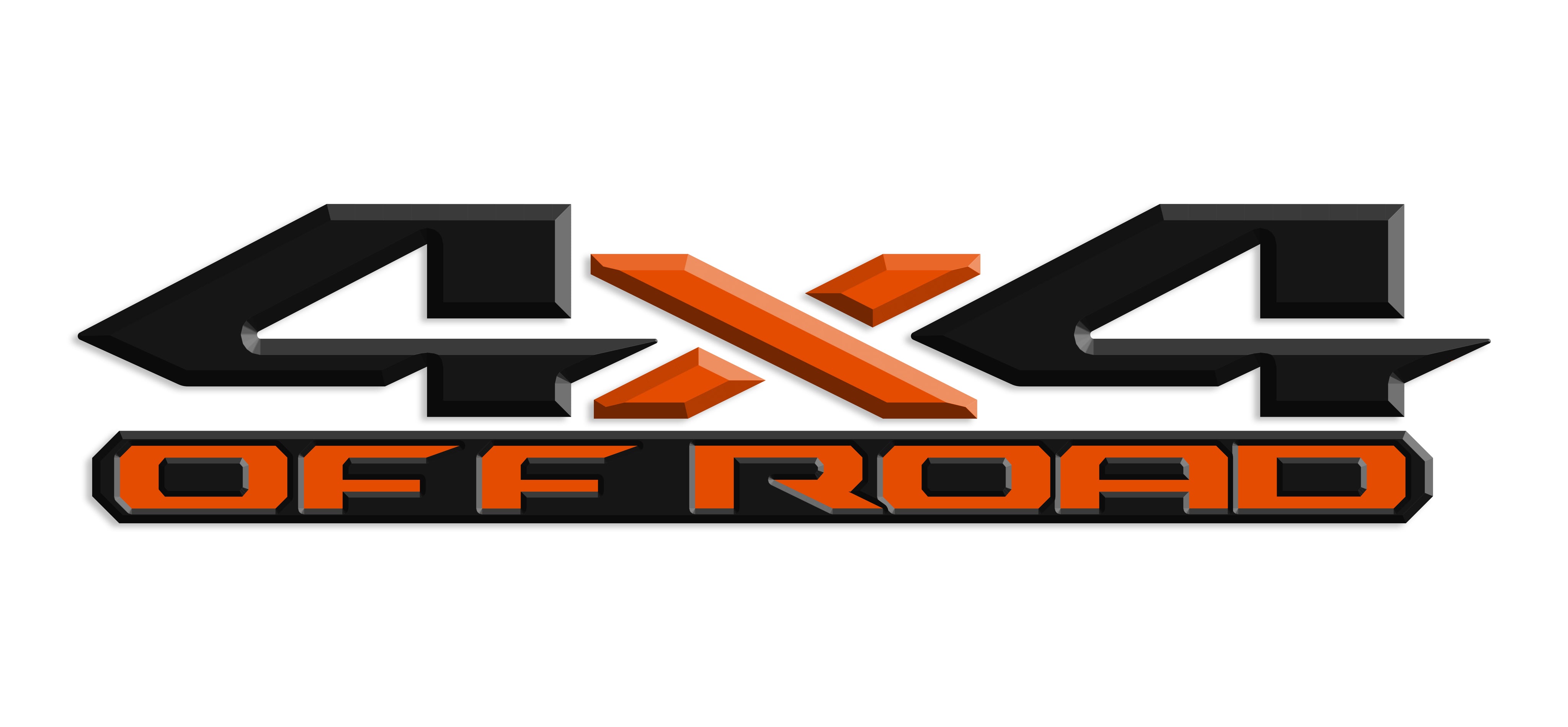Black & Orange 3D 4x4 Off Road Bedside Vinyl Decals  Dodge Ram 1500 2500 3500 Power Wagon