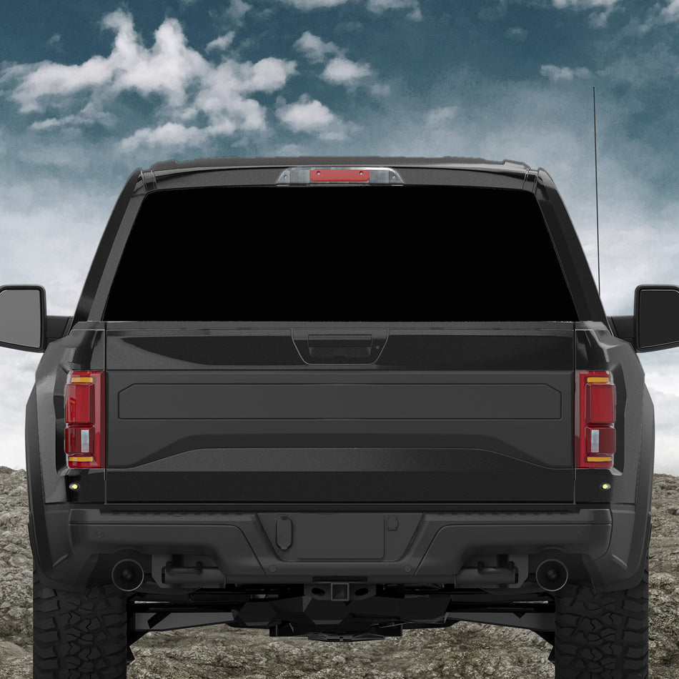 Custom rear window perforated decal