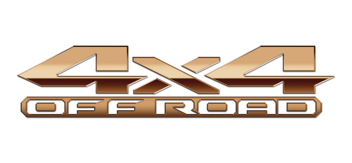 Bronze 3D 4x4 Off Road Bedside Vinyl Decals  Dodge Ram 1500 2500 3500 