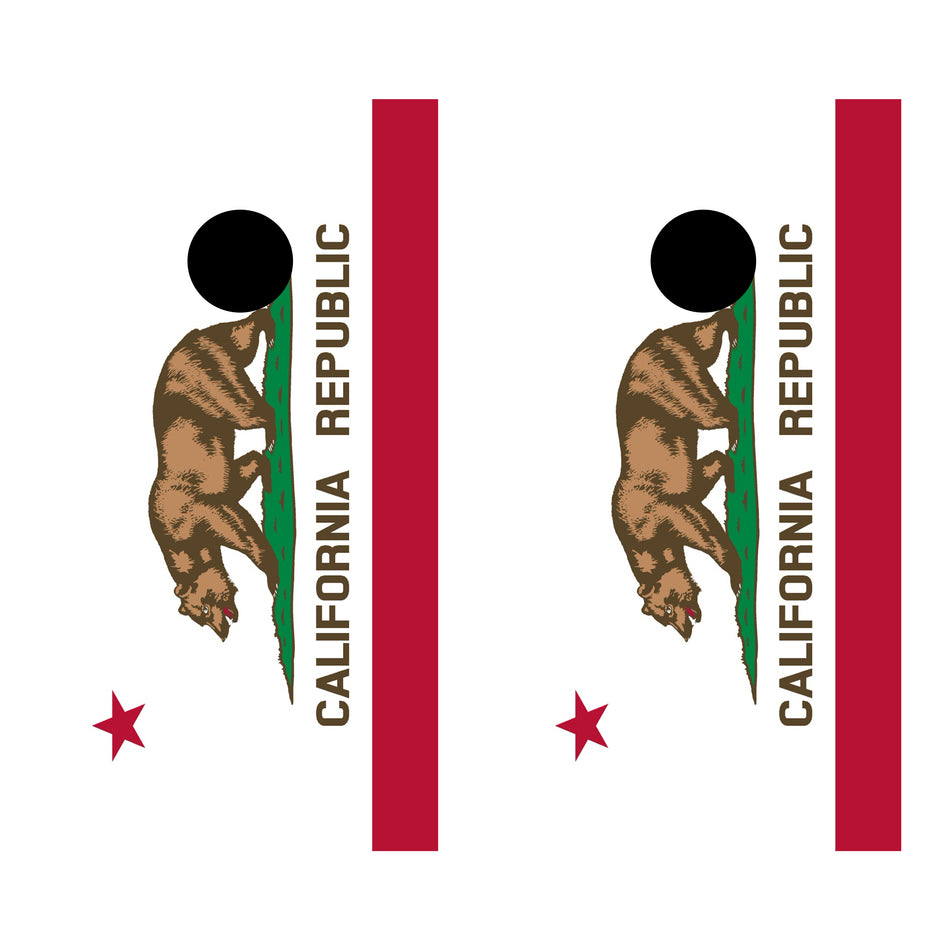 California Republic Custom Vinyl Cornhole Wrap