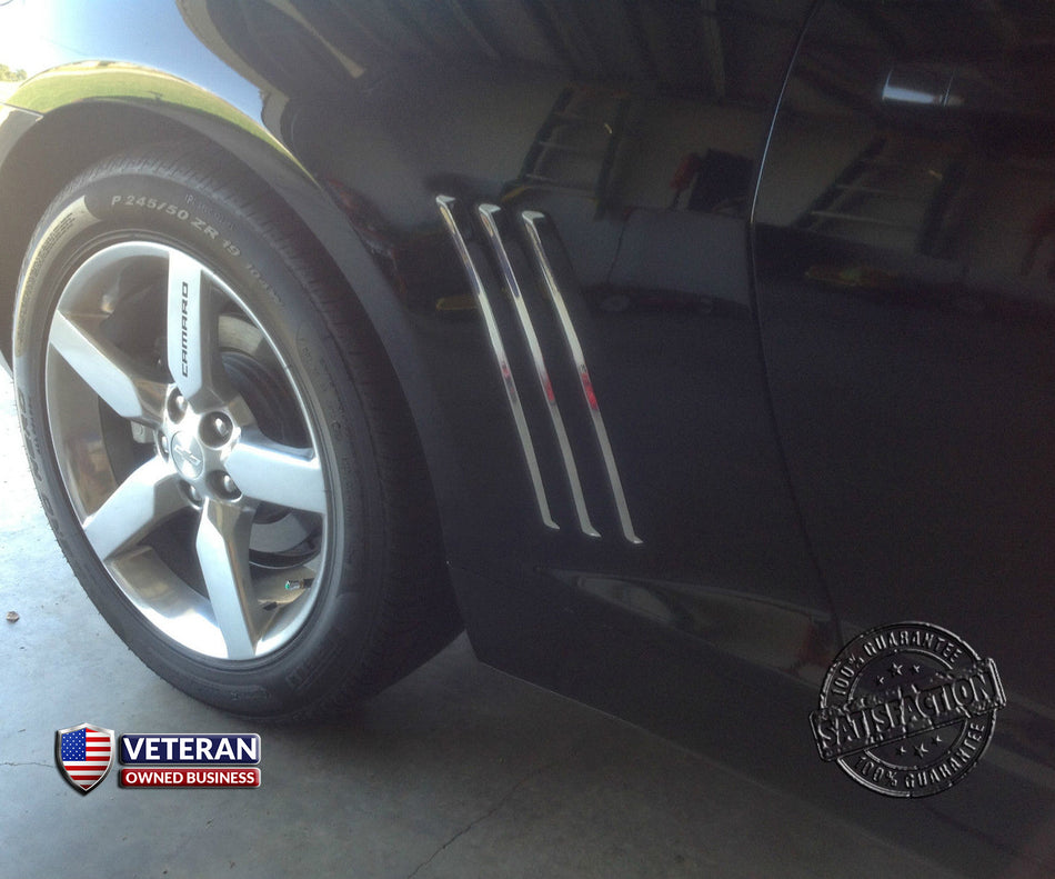 Chevy Camaro Side Vent Gills Inlay Vinyl Decal 2010-2015 Accessory - 2 sets