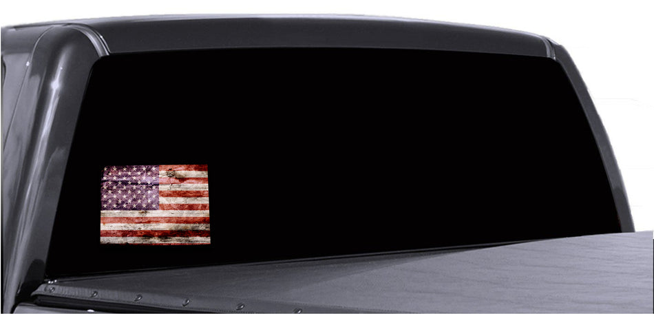 Colorado Distressed Tattered Subdued USA American Flag Vinyl Sticker