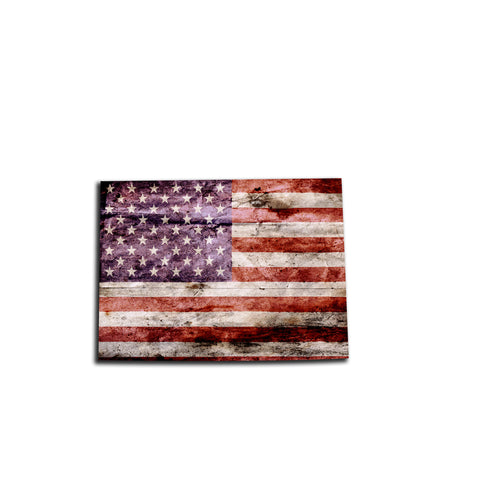 Colorado Distressed Tattered Subdued USA American Flag Vinyl Sticker