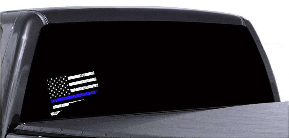 Connecticut Distressed Subdued US Flag Thin Blue Line/Thin Red Line/Thin Green Line Sticker. Support Police/Firefighters/Military