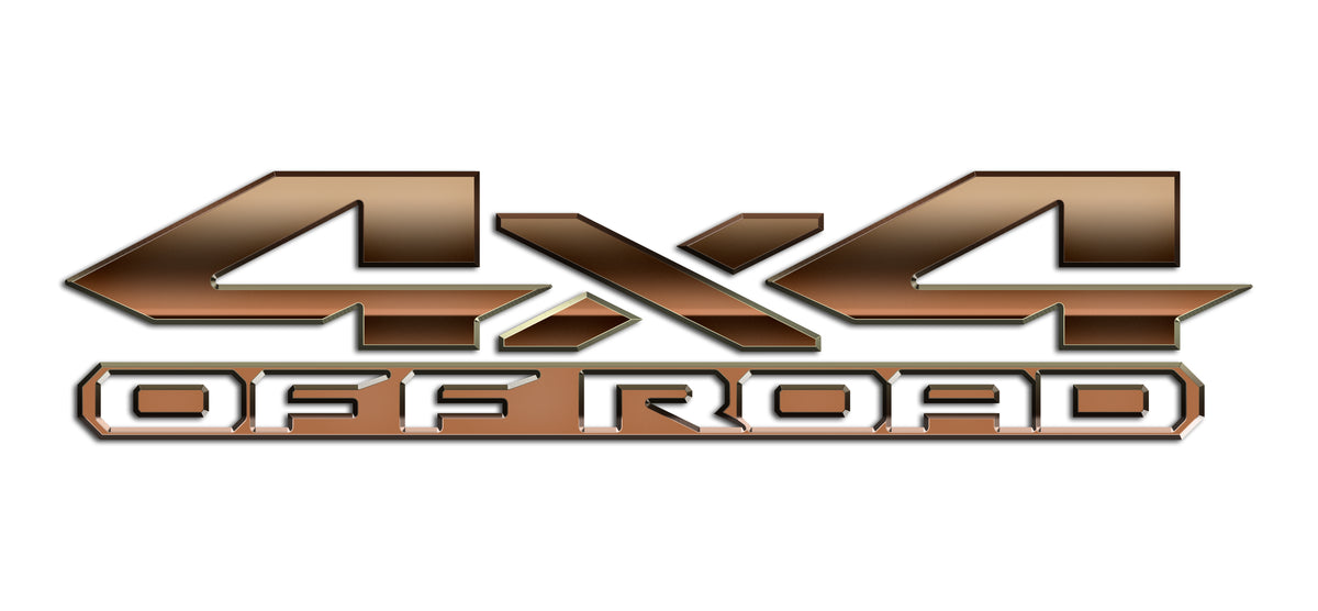 Copper 3D 4x4 Off Road Bedside Vinyl Decals  Dodge Ram 1500 2500 3500 