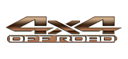 Copper 3D 4x4 Off Road Bedside Vinyl Decals  Dodge Ram 1500 2500 3500 