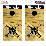 Come and Take it U.S. Constitution Custom Cornhole Vinyl Wrap