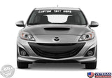 Custom Text Windshield Banner Vinyl Decal-Fits Mazda 3 Mazdaspeed 3 2000-2015