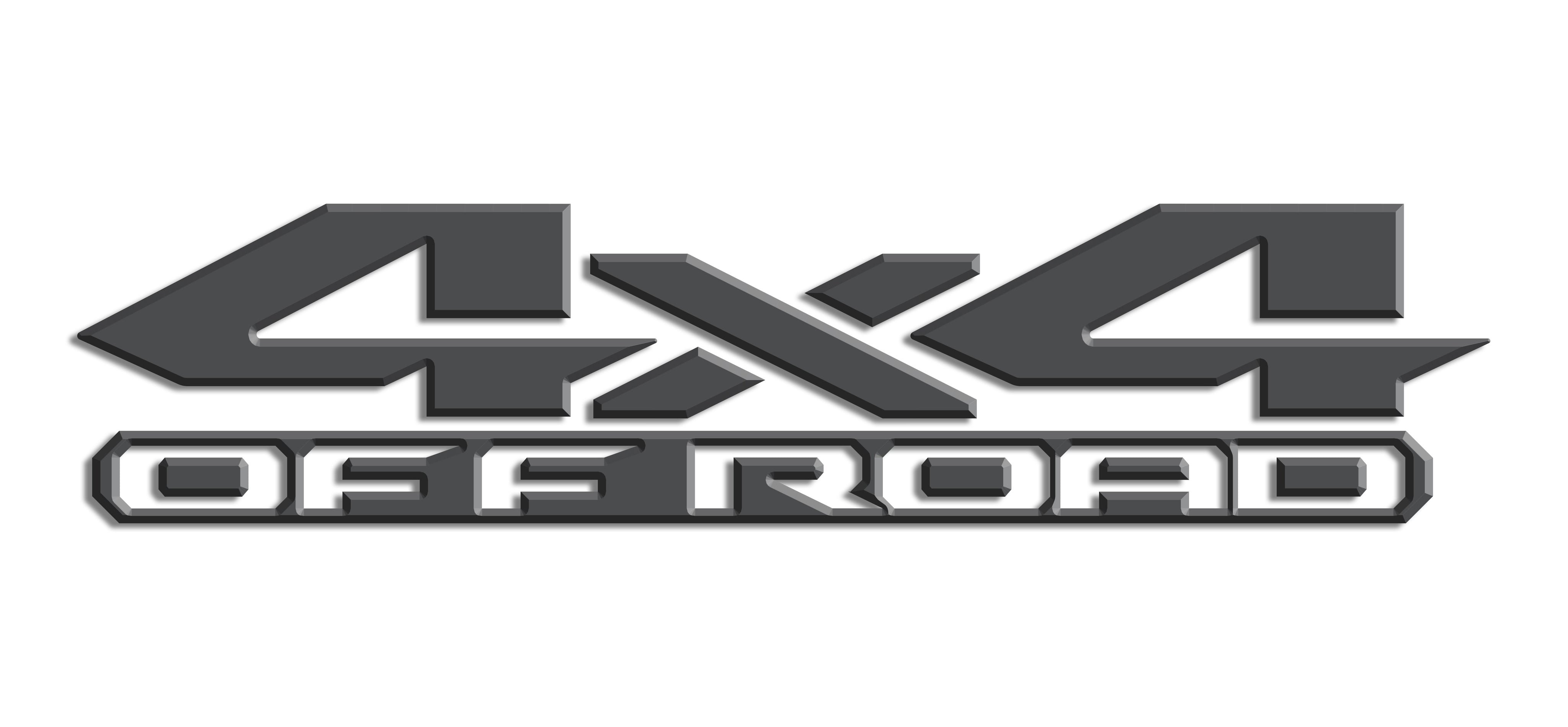 Dark Grey 3D 4x4 Off Road Bedside Vinyl Decals  Dodge Ram 1500 2500 3500 