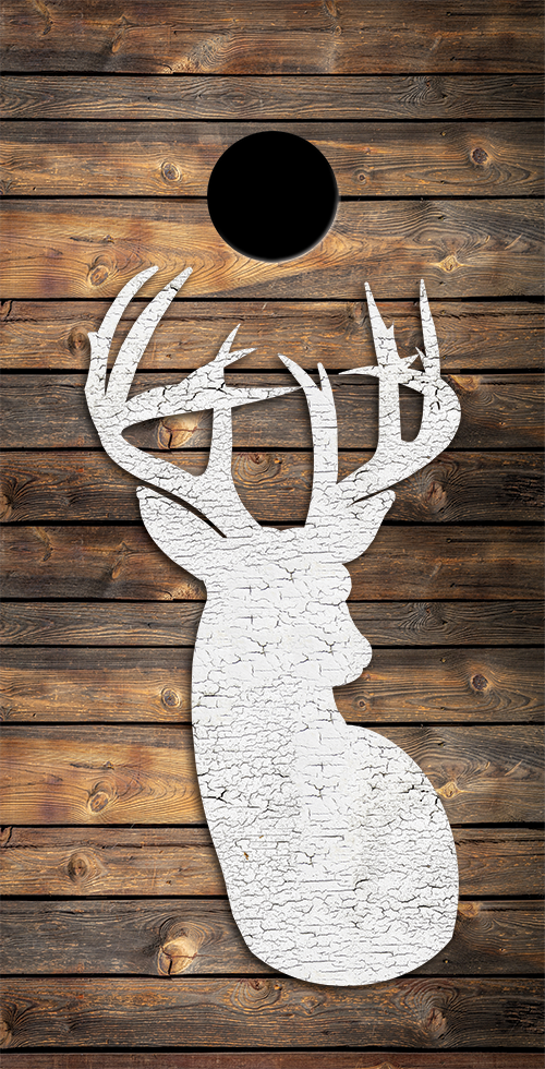 Deer Wood Custom Vinyl Cornhole Wrap