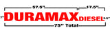Door Banner Graphic Vinyl Decal Fits: Duramax Diesel Chevrolet Silverado GMC Sierra