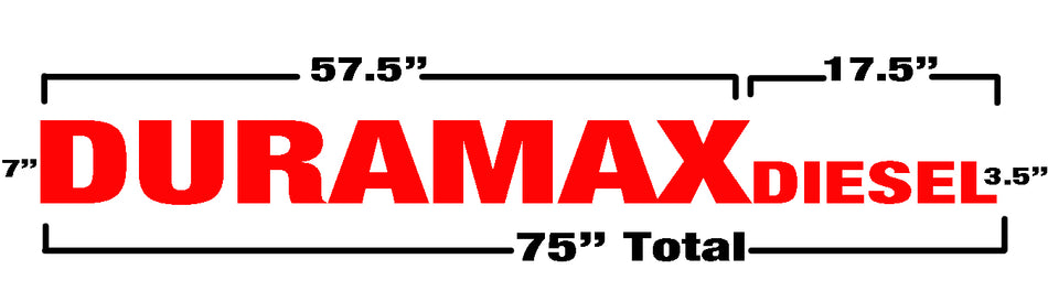 Door Banner Graphic Vinyl Decal Fits: Duramax Diesel Chevrolet Silverado GMC Sierra