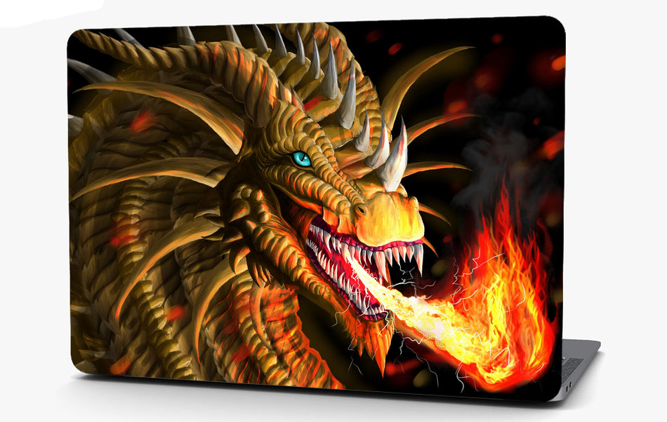 Dragon Fire Vinyl Laptop Computer Skin Sticker Decal Wrap Macbook Various Sizes