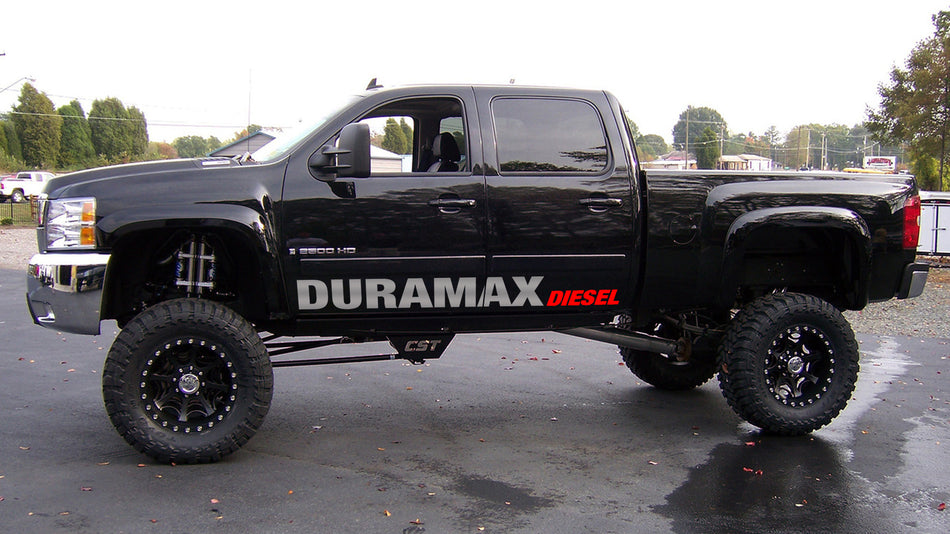 Door Banner Graphic Vinyl Decal Fits: Duramax Diesel Chevrolet Silverado GMC Sierra
