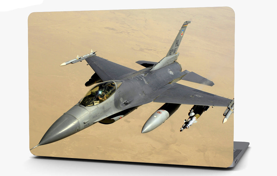 F-16 Falcon Airplane Vinyl Laptop Computer Skin Sticker Decal Wrap Macbook Various Sizes