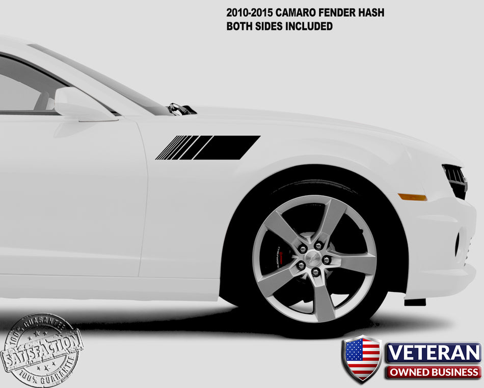 Camaro Fender Hash Bars Pin Stripe Grand Sport vinyl stripes Both Sides Chevy