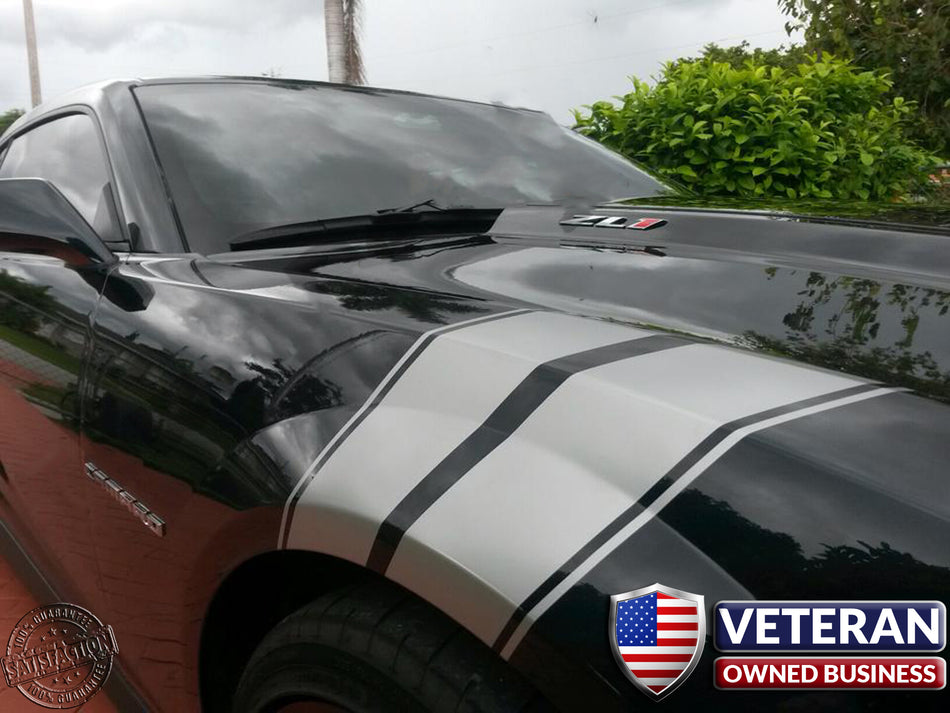 Camaro Fender Hash Bars Pin Stripe Grand Sport vinyl stripes Both Sides Chevy-0048