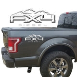 FX4 Diesel Mountains 2-Color 3D Vinyl Decal Fits All Makes and Models