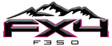 FX4 F350 Mountains 2-Color 3D Vinyl Decal Fits All Makes and Models